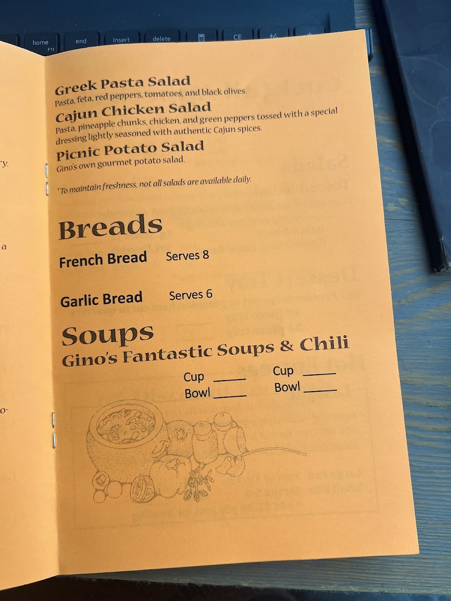 Menu Gino's Italian Deli-8